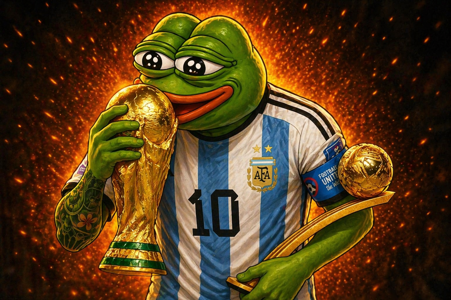 Pepe Argentina lifting the World Cup
