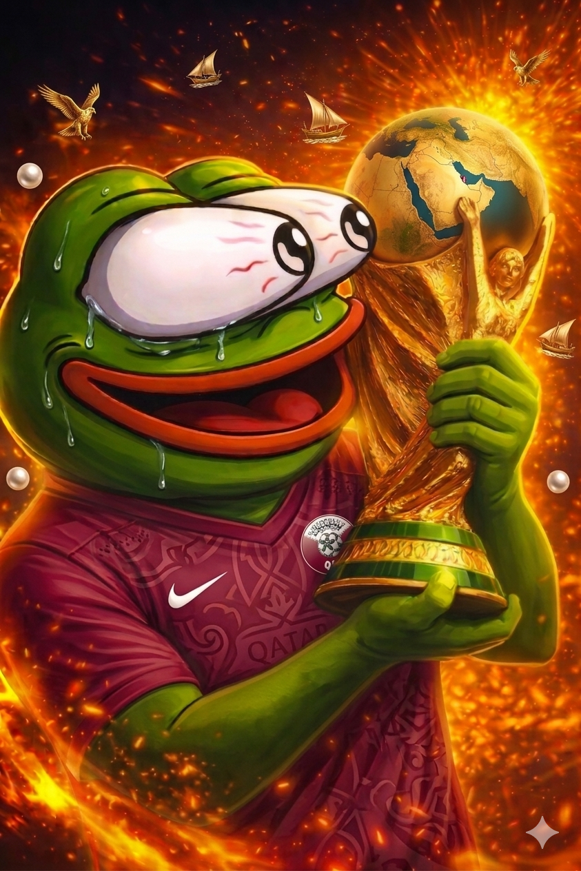 Pepe Qatar sticker